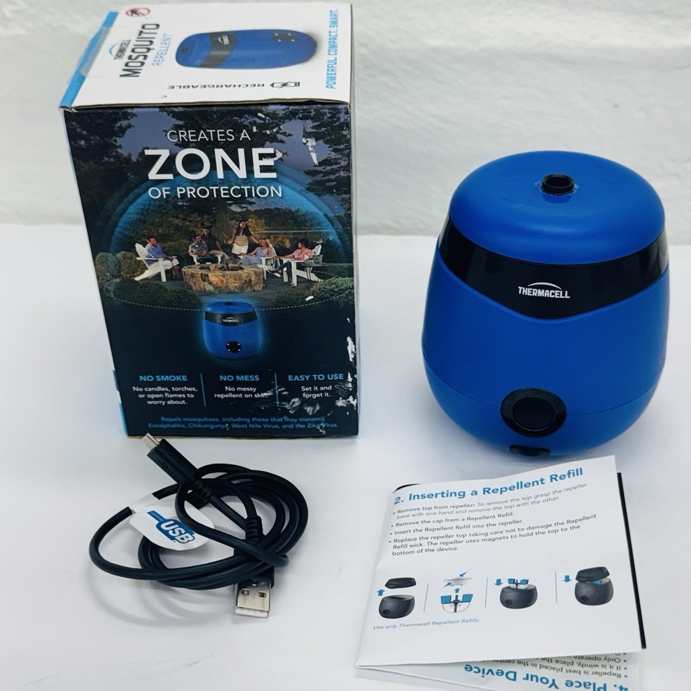 Thermacell E55 Mosquito Repellent E-Series Rechargeable Repeller, Navy